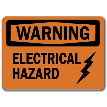 Signmission Safety Sign, 14 in Height, Plastic, Electrical Hazard WS-Electrical Hazard